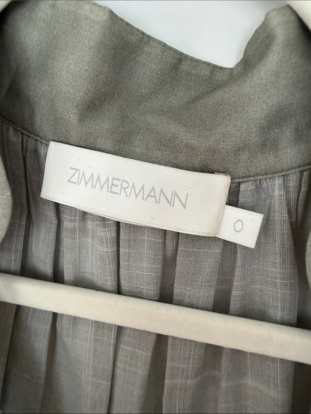 Zimmermann Boho Floral Dress in Sage Green - Picture 6 of 12